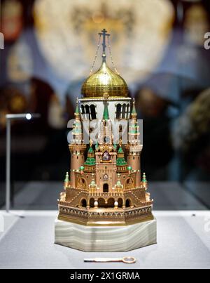 L'anteprima stampa della mostra "il mondo di Faberge" presso il Museo di Belle Arti di Vienna, Austria, si è svolta il 17 febbraio 2014. La mostra apre al pubblico dal 18 febbraio al 18 maggio 2014. - 20140217 PD1428 - Rechteinfo: Diritti gestiti (RM) Foto Stock