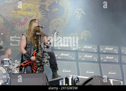 La band "Black Label Society" si esibisce durante un concerto al Nova Rock 2014 festival a Nickelsdorf, Austria, il 15 giugno 2014. L'evento si svolge dal 13 al 15 giugno. - 20140615 PD1865 - Rechteinfo: Diritti gestiti (RM) Foto Stock