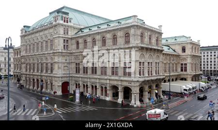 Lavori di costruzione per le riprese del film "Mission Impossible 5" all'Opera di Vienna il 20 agosto 2014, Vienna, Austria. - 20140820 PD0755 - Rechteinfo: Diritti gestiti (RM) Foto Stock