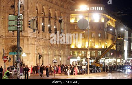 Le riprese del film "Mission Impossible 5" all'Opera di Vienna il 26 agosto 2014. - 20140826 PD4982 - Rechteinfo: Diritti gestiti (RM) Foto Stock