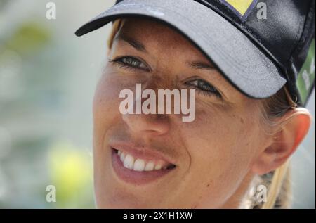 Vienna - Conferenza stampa sul tema "Beach volley EM a Klagenfurt" il 18 maggio 2015. IMMAGINE: Stefanie Schwaiger - 20150518 PD1487 - Rechteinfo: Rights Managed (RM) Foto Stock