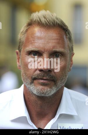 Vienna - Conferenza stampa sull'inizio della stagione della Bundesliga austriaca il 20 luglio 2015. IMMAGINE: Thorsten Fink (FK Austria Wien) - 20150720 PD2797 - Rechteinfo: Rights Managed (RM) Foto Stock