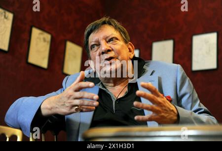 Vienna - l'attore e regista austriaco Heribert Sasse durante l'intervista con Austria Presse Agentur il 1° settembre 2015. Celebra il suo 70 ° compleanno il 28 ° settembre 2015. IMMAGINE: Heribert Sasse - 20150901 PD12236 - Rechteinfo: Rights Managed (RM) Foto Stock