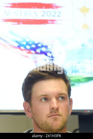 Vienna - Conferenza stampa sulla candidatura alla Ryder Cup 2022 il 14 settembre 2015. IMMAGINE: Bernd Wiesberger - 20150914 PD1371 - Rechteinfo: Rights Managed (RM) Foto Stock