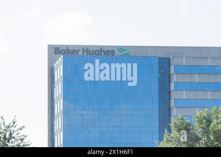 Sede centrale di Baker Hughes a Houston, Texas, Stati Uniti. Foto Stock