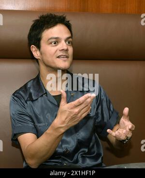 Jamie Cullum durante un'intervista con Austria Presse Agentur a Vienna, Austria, il 22 maggio 2019. - 20190522 PD16461 - Rechteinfo: Diritti gestiti (RM) Foto Stock