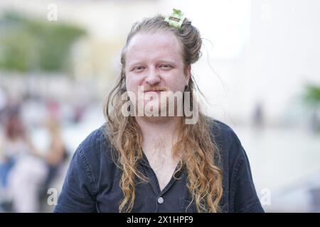 Lo scrittore austriaco Moritz Franz Beichl durante il festival letterario "o-Töne 2022" al Museumsquartier, Vienna, Austria, l'11 agosto 2022. - 20220811 PD7078 - Rechteinfo: Diritti gestiti (RM) Foto Stock