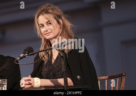 La scrittrice austriaca Teresa Präauer durante il festival letterario "o-Töne 2022" al Museumsquartier, Vienna, Austria, l'11 agosto 2022. - 20220811 PD7415 - Rechteinfo: Diritti gestiti (RM) Foto Stock