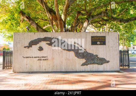Miami, Florida, Stati Uniti - 12 aprile 2024: Jose Marti Memorial Miami Calle Ocho Foto Stock