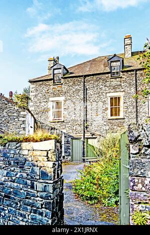 Cottage a Grasmere, Lake District, Cumbria, Inghilterra; casa del poeta William Wordsworth Foto Stock