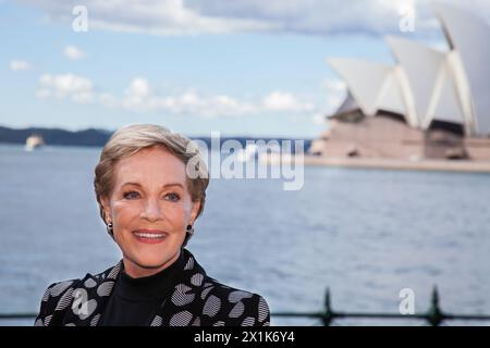 Julie Andrews visita Sydney, Australia per la prima volta. Julie partecipa a una conferenza stampa prima del suo tour nazionale di una serata con Julie Andrew Foto Stock