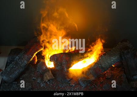 Caminetto elettrico a vapore acqueo Foto Stock