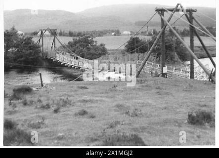 ROYAL INDIAN ARMY SERVICE CORPS - Una vista generale del ponte costruito dai Royal Engineers, British Army Foto Stock