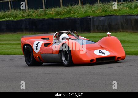 Anthony Taylor, McLaren M6B, CAN-AM Demonstration, una selezione di CAN-AM della serie no-limits, dimensioni del motore, aerodinamica, ecc., erano aperte Foto Stock