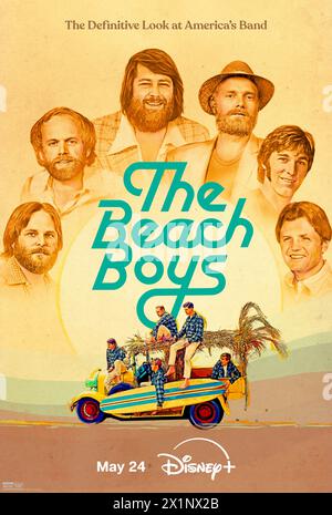 The Beach Boys (2024) diretto da Frank Marshall e Thom Zimny, un documentario che celebra la leggendaria band che ha rivoluzionato la musica pop e creato il suono armonioso che personificava il California Dream. Poster pubblicitario.***SOLO PER USO EDITORIALE*** credito: BFA / Disney+ Foto Stock