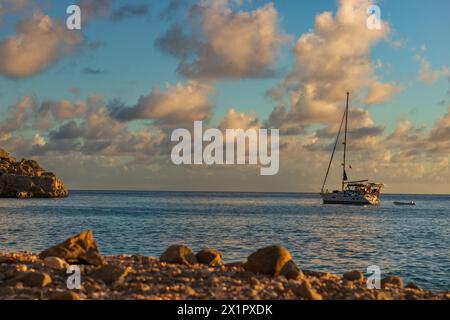 Spiaggia tranquilla a Saint Barthlemy (St. Barts, St Barth) Caraibi Foto Stock