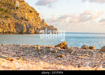 Spiaggia tranquilla a Saint Barthlemy (St. Barts, St Barth) Caraibi Foto Stock