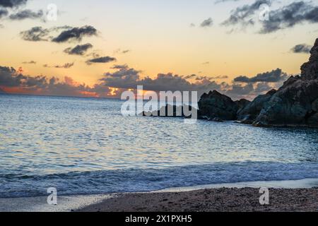 Spiaggia tranquilla a Saint Barthlemy (St. Barts, St Barth) Caraibi Foto Stock