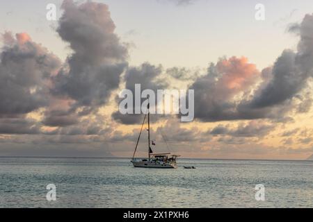 Spiaggia tranquilla a Saint Barthlemy (St. Barts, St Barth) Caraibi Foto Stock