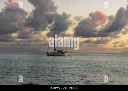 Spiaggia tranquilla a Saint Barthlemy (St. Barts, St Barth) Caraibi Foto Stock