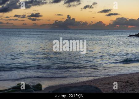 Spiaggia tranquilla a Saint Barthlemy (St. Barts, St Barth) Caraibi Foto Stock