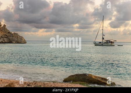 Spiaggia tranquilla a Saint Barthlemy (St. Barts, St Barth) Caraibi Foto Stock