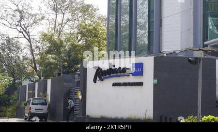 Bangalore, Karnataka, India - 16 gennaio 2024: Ingresso frontale e vista dell'Hotel Radisson Blu Atria. Annidato nel cuore di Bengaluru Foto Stock