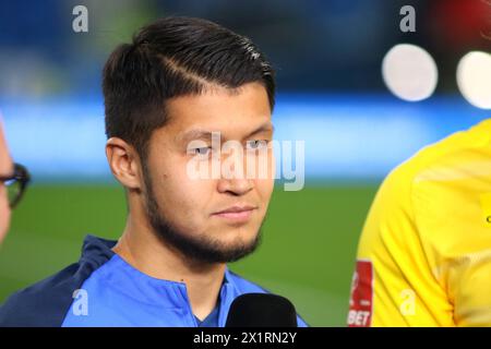 San Pietroburgo, Russia. 17 aprile 2024. Ilzat Akhmetov (77) di Zenit visto durante la Coppa di Russia 2023/2024 partita di calcio tra Zenit San Pietroburgo e Spartak Mosca alla Gazprom Arena. Punteggio finale; Zenit 0:0 Spartak. (Foto di Maksim Konstantinov/SOPA Images/Sipa USA) credito: SIPA USA/Alamy Live News Foto Stock