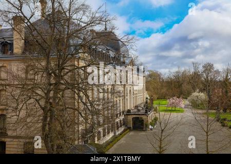 Fürstlich Fürstenbergisches Schloss im Stil des Historismus, Donaueschingen, Baden-Württemberg, Deutschland *** Palazzo Principesco Fürstenberg in stile storicista, Donaueschingen, Baden Württemberg, Germania Foto Stock