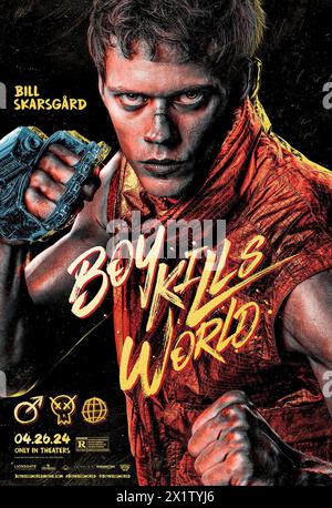 Il ragazzo uccide il poster di World Bill Skarsgard Foto Stock