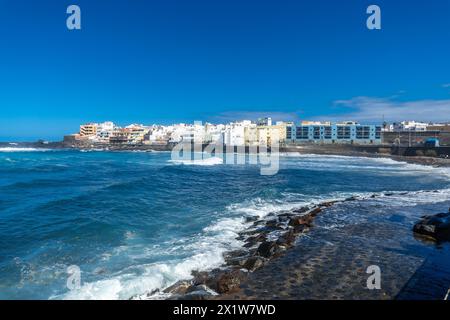 Bella spiaggia in estate a Playa el Puertillo e a Gran Canaria. Spagna Foto Stock