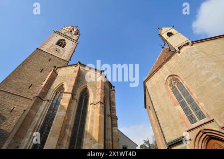 Duomo e Santa Barbara. Merano. Trentino alto Adige. Italia Foto Stock