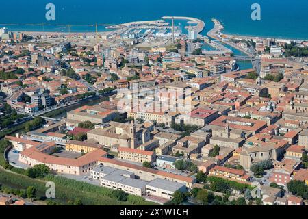 Veduta aerea di Senigallia. Marche Foto Stock