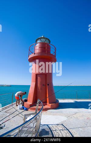 Lanterna Rossa. Porto antico. Ancona. Marche. Italia Foto Stock