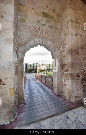 Fortezza Abbazia di Santa Maria A Mare. Isola di San Nicola. Isole Tremiti. Puglia. Italia Foto Stock