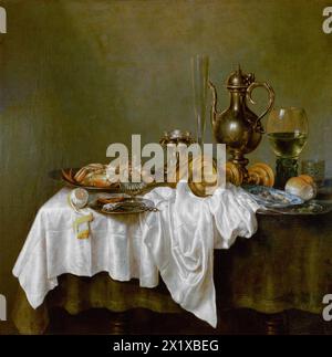 Colazione, Museo dell'Hermitage, 1648, San Pietroburgo. Willem Claesz. Heda Foto Stock