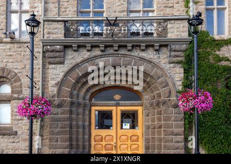 Carleton Place, Canada - 13 agosto 2023: Ingresso dell'edificio del municipio a Carleton Place, Ontario Foto Stock