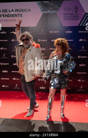 Red carpet al MIN Independent Music Awards 2024, Saragozza, Spagna Foto Stock