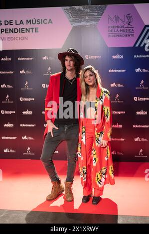 Red carpet al MIN Independent Music Awards 2024, Saragozza, Spagna Foto Stock