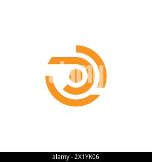 lettera e carino vettore del logo di movimento Illustrazione Vettoriale