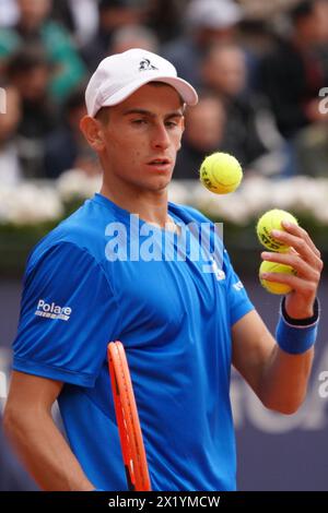 18 aprile 2024; Real Club de Tenis Barcelona 1899, Barcellona, Spagna: ATP 500 Barcelona Open Banc Sabadell Tennis, giorno 4; Matteo Arnaldi Foto Stock