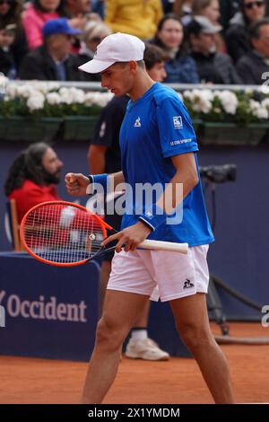 18 aprile 2024; Real Club de Tenis Barcelona 1899, Barcellona, Spagna: ATP 500 Barcelona Open Banc Sabadell Tennis, giorno 4; Matteo Arnaldi Foto Stock