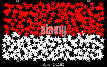 stelle. molte stelle scintillanti riempiono lo sfondo Illustrazione Vettoriale