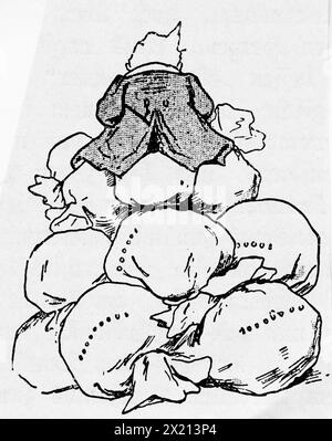 Thiers, Adolphe, 16.4.1797 - 3,9.1877, politico e storico francese, siede su una montagna di soldi, ULTERIORI-DIRITTI-CLEARANCE-INFO-NOT-AVAILABLE Foto Stock