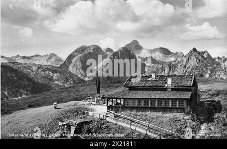 Geografia / viaggi, Germania, monti, grande Hundstod e mare di Steinernes, di fronte al Gotzenalm, ULTERIORI-DIRITTI-CLEARANCE-INFO-NON-DISPONIBILI Foto Stock