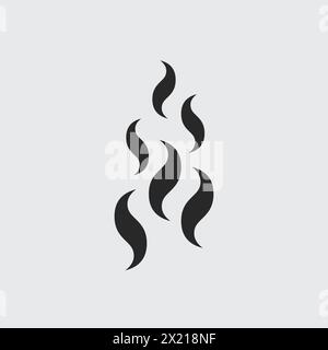 Odori di aromi o icona vettoriale del vapore caldo. simbolo del vapore di cottura o puzza, odore o vapori, fumo o odori. Illustrazione vettoriale stock isolata Illustrazione Vettoriale