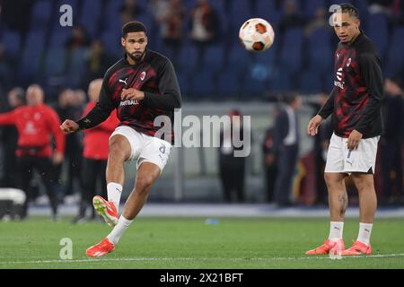 Roma, Italia 18.04.2024: Ruben Loftus-Cheek di Milano durante i quarti di finale di UEFA Europa League 2023-2024, partita di calcio tra AS Roma e AC MIL Foto Stock