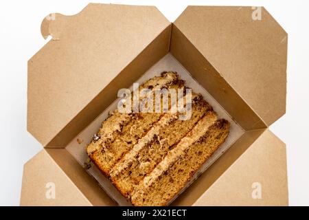 Il caffè di legno di noce e pan di spagna Foto Stock