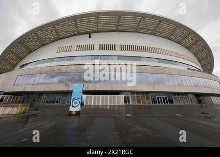 Vista generale dell'esterno dell'Estadio do Dragao a Porto, 19 aprile 2024 in Portogallo Foto Stock