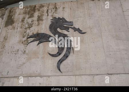 Vista generale dell'esterno dell'Estadio do Dragao a Porto, 19 aprile 2024 in Portogallo Foto Stock